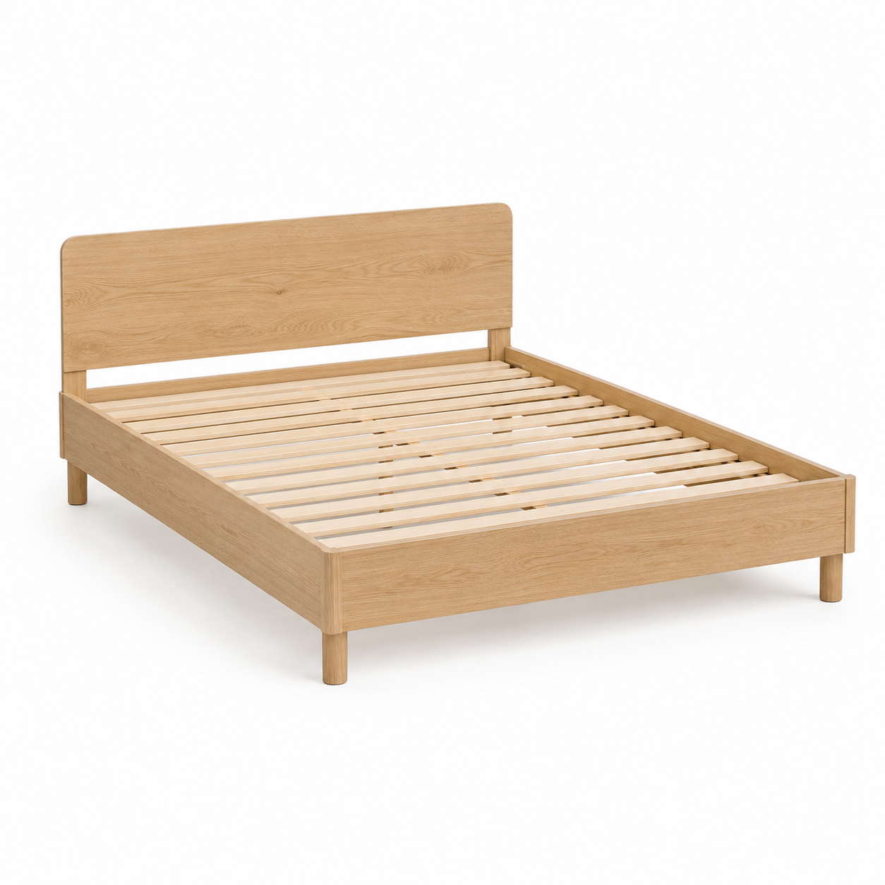 Lit plateforme compact chêne clair 120x190 cm