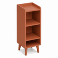 Table de chevet terracotta étroite à trois niveaux 32x30x58 cm