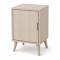 Table de chevet chêne blanchi à une porte 42x34x54 cm