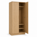 Armoire deux portes chêne naturel avec penderie 100x55x200 cm