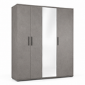 Armoire à miroir gris pierre 160x60x210 cm