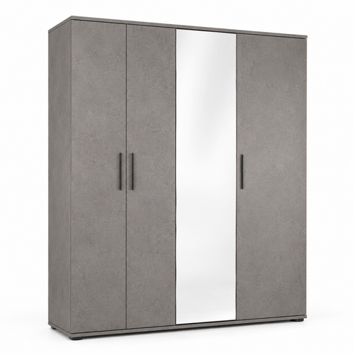 Armoire à miroir gris pierre 160x60x210 cm