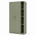 Armoire deux portes vert sauge compacte 100x55x190 cm