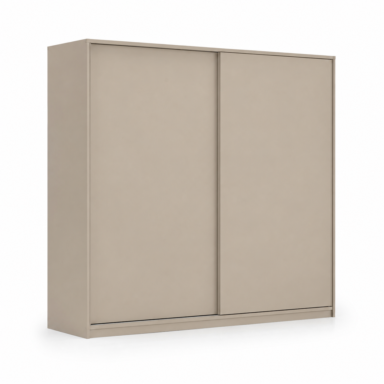 Armoire coulissante beige sable 180x60x200 cm