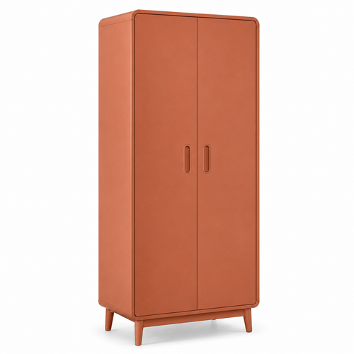 Armoire compacte terracotta à deux portes 90x50x180 cm