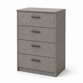 Commode compacte gris pierre quatre tiroirs 70x38x90 cm